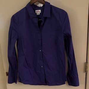 J. Crew Dark Purple Stretch Shirt Size M